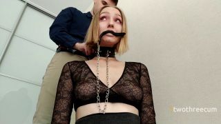 Manager Orders Escort Blonde To Fuck Her Mouth Hard 1080p-0