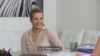 Busty blond s first lesbian casting casting -0