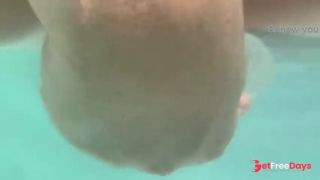 Underwater Creampie and Dildo in Pussy-1