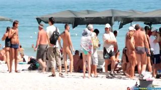 Naked body painting in beach-6