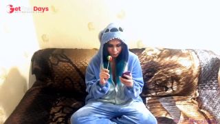 [GetFreeDays.com] Emo girlfriend sucks lollipop and something else in Stitch cosplay Porn Film July 2023-0