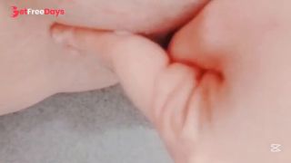 Petite lying down with naughty hand-2