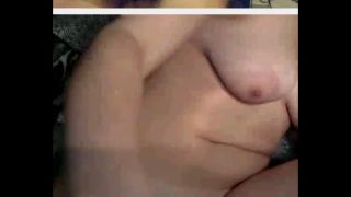 Horny amateur brunette girl strip teasing and playing on webcam - Masturbation-6