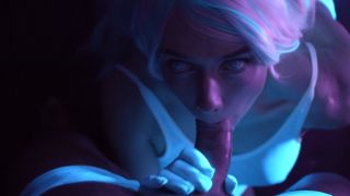 Scarlet Chase's Alluring Black Light Blowjob Close-Up Showdo-7