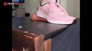 [GetFreeDays.com] Bestie cannot get enough of my Pink Nike Trainers stomping his cock. Porn Stream May 2023-0