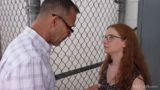 Hot Redhead With Nerdy Girl Glasses Fucks The Principal To Get Out Of D-0