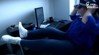 Czech SolesLazy BBW Police Woman's Smelly Socks And Feet (Big Feet, Socks, Bare Feet, Worn Socks, Police Feet) - 1080p-1