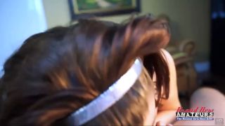 Cum In Mouth Skinny Brunette MILF Reagan Sucks A Dick And Gets Banged-7
