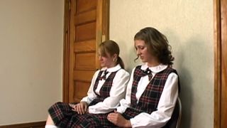 Emma and Sandra are Spanked for Dress Code Violations.-0