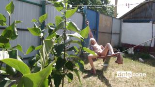 Blonde Masturbates On A Hammock-4