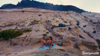 Shameless MILF On Vacation Masturbates On A Public Beach Then Gets Fuck-1