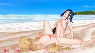 [GetFreeDays.com] Clorinde x Navia SEX ON THE BEACH  Genshin Yuri Hentai  Porn Clip December 2022-4