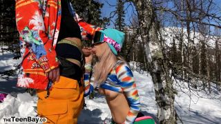 NoVirginNoCry – Public Sex with Hot Girl in a Forest at the Ski Resort - [Webcam]-1