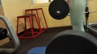 Hot ass and legs workout in the gym Voyeur!-3