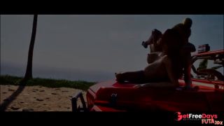 Blonde Big Dicked Futa Fucks Guy And Busty Redhead-7