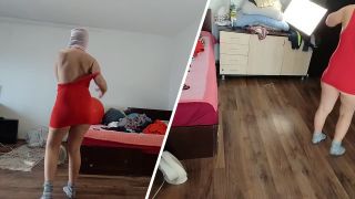 PinkyMadame - Brunette dances naked around the house.-6