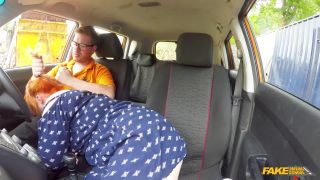 Voluptuous redhead fucks in car-3