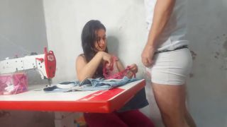 Hd Porn Seamstress pussy flashes when she sees the size of her clients dick-2