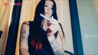 [GetFreeDays.com] Smoking fetish. Dominatrix smokes and blows cigarette smoke in your face Sex Stream December 2022-0