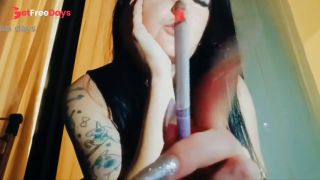 [GetFreeDays.com] Smoking fetish. Dominatrix smokes and blows cigarette smoke in your face Sex Stream December 2022-9