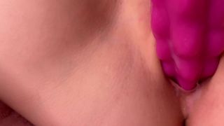 AmyHideMonster dildo stretches creamy tight pussy - Amy Hide-5