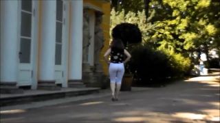 Ass Public ass in white leggings-6