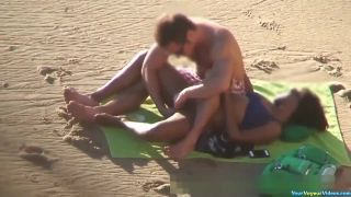 Interracial beach sex-0