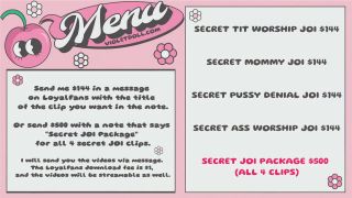 Femdom Porn Violet Doll – Secret Menu JOI-9