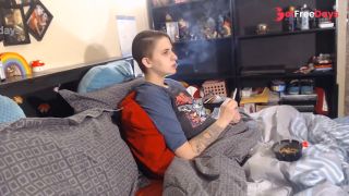 [GetFreeDays.com] Short Hair Lesbian Smoking in Bed Porn Video October 2022-2