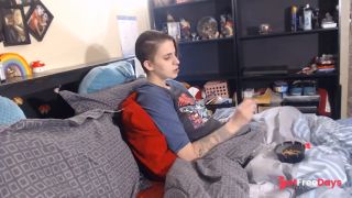 [GetFreeDays.com] Short Hair Lesbian Smoking in Bed Porn Video October 2022-3