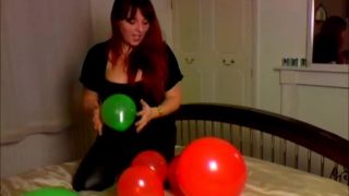 porn clip 15 Christmas Balloon Fun, light fetish on femdom porn -4