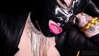 xxx video clip 7 Mistress Bijoux – Latex Mask Spit Tease on fetish porn femdom sex-8