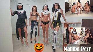 Anal Vids.com, Legal Porno.com - Bianca Dantas, Qween Goddess, Dutra Sura, Heloa Green - Halloween Perv Nuns Squad: 4 - Gangbang-9