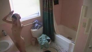 Naked girl after shower Voyeur!-2