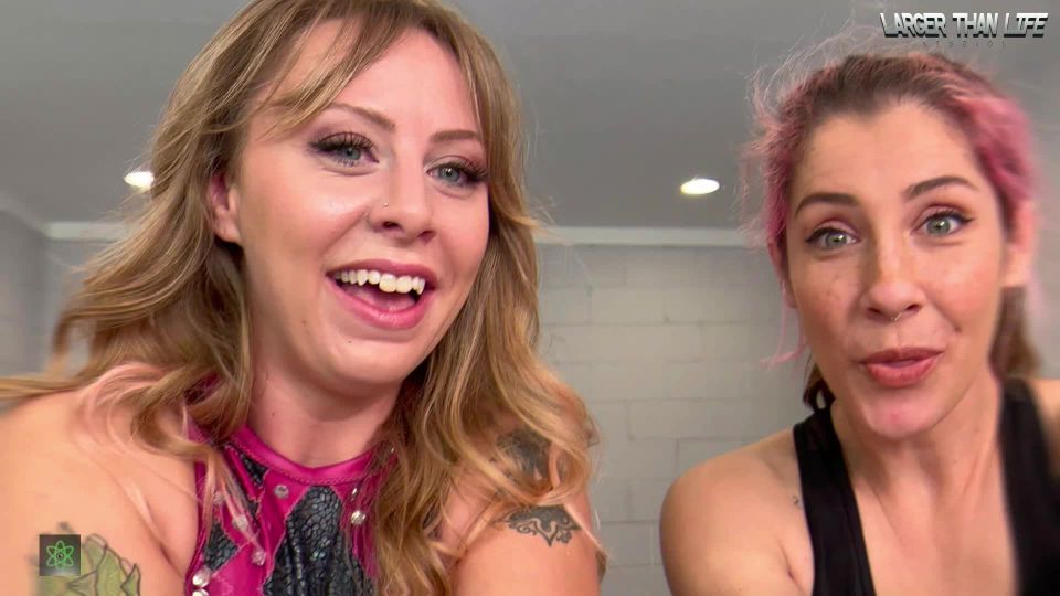 LTLGiantessClips - Laynie Luck & Sassy in Pro Wrestlers LOVE Giantess Vore SFX - Wrestling