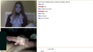 Cute blonde amateur girl playing in omegle chat-9