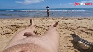 [GetFreeDays.com] Stepsister gives nude blowjob to stepfather on a public beach Adult Leak March 2023-0