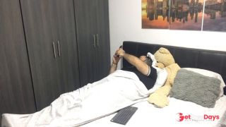 My horny stepdaughter masturbates in front of me and makes a video-2