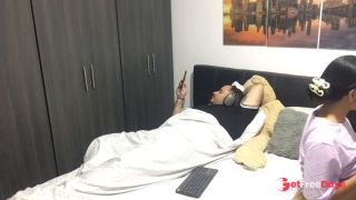 My horny stepdaughter masturbates in front of me and makes a video-5