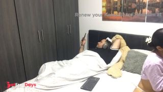 My horny stepdaughter masturbates in front of me and makes a video-6