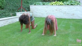 Afrodite And Luna Corazon – Outdoors yoga Muscle!-0