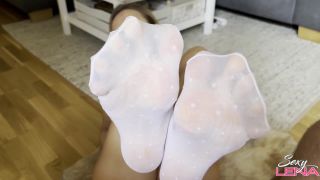 Goddess Lena - White Socks Footjob -  (FullHD 2021)-9