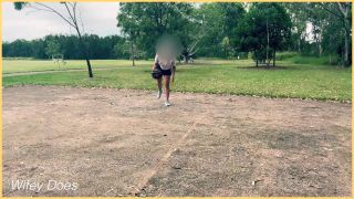 WifeyDoesMILF plays basketball BRALESS in public ｜ Underboob on show-5