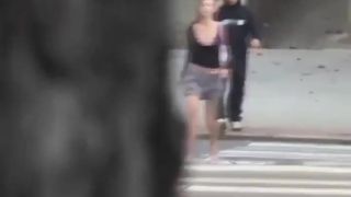 Guy pulls a hot girl s top down public -6