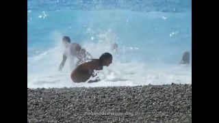 Naughty waves and the bikini went  off-3