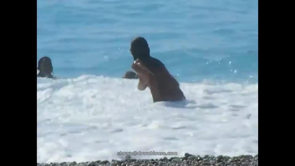 Naughty waves and the bikini went  off