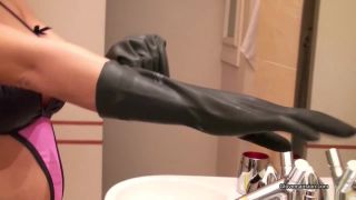 xxx video clip 23 GloveMansion — Alison Star — Secret Rubber Gloves Play, double femdom on pornstar -0