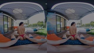 VR BANGERS Hot Day By The Pool With Black Skinny Neighbor Alexis Tae VR -2