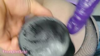 Big ass teen gets TAP and DAP with rubber dildos, amateur anal orgasm on fisting porn videos -7