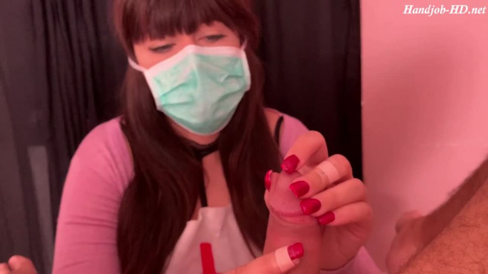 Nurse Sperm Condom handjob